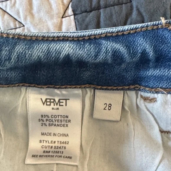 Vervet Distressed Flare Jeans in Light Blue - Picture 3 of 3